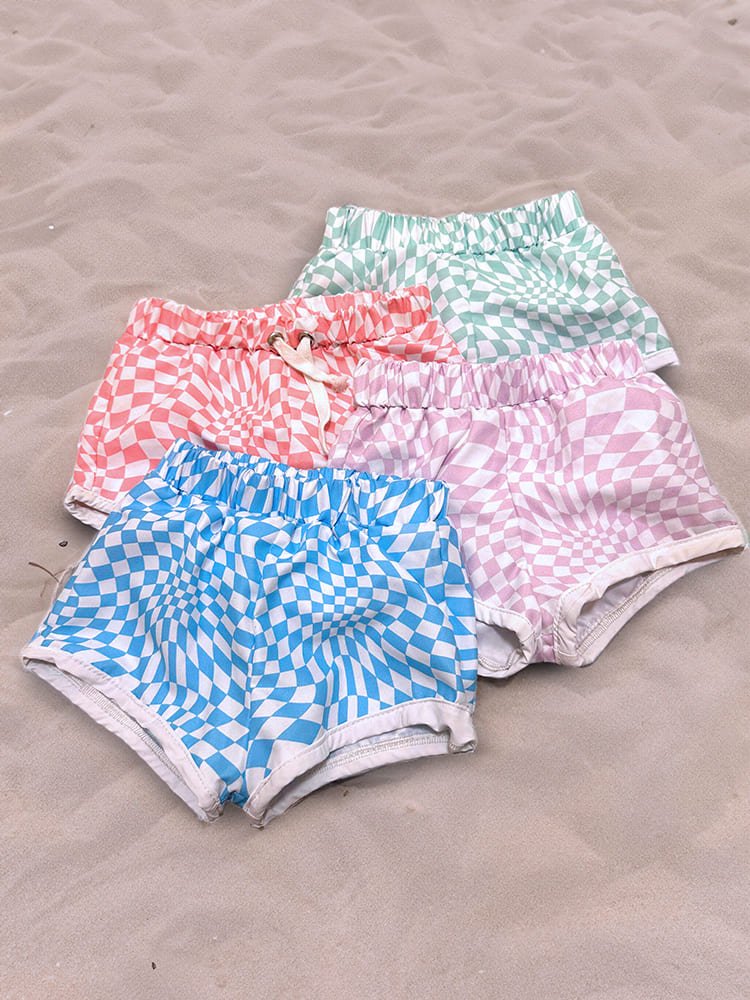 Boardshort Swim Print | Groovy Mint - Fabric + Flow Textile Co.