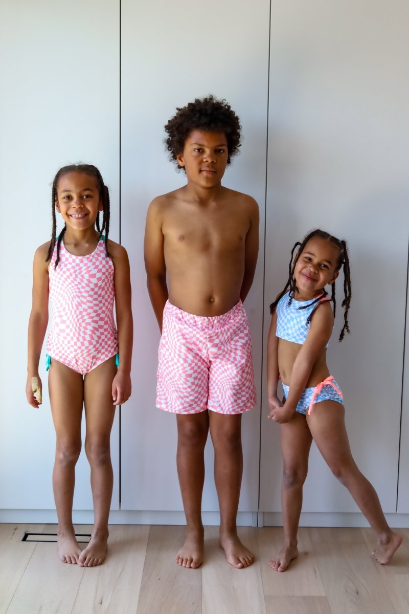 Boardshort Swim Print | Groovy Mint - Fabric + Flow Textile Co.