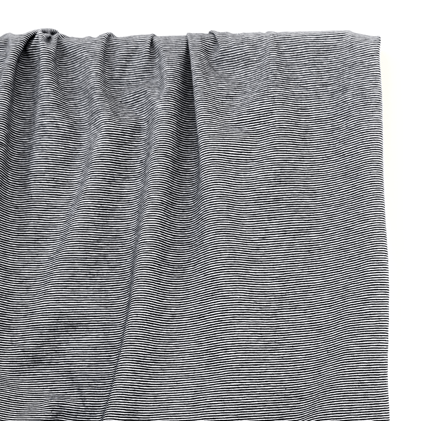 Jersey | Cotton - Navy Pinstripe - Fabric + Flow Textile Co.