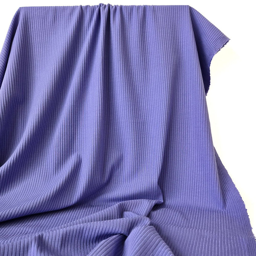 Ribbed Knit | Bamboo - Periwinkle - Fabric + Flow Textile Co.