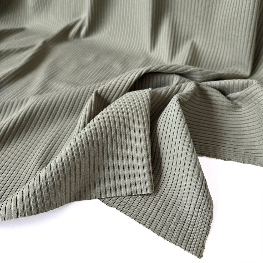 Ribbed Knit | Bamboo - Sage - Fabric + Flow Textile Co.