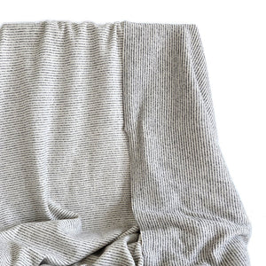 Ribbed Knit | Cotton - Salt and Pepper - Fabric + Flow Textile Co.