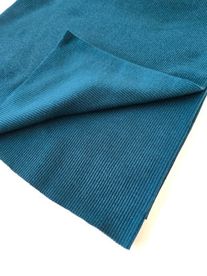 Ribbing Tubular | Cotton - Peacock - Fabric + Flow Textile Co.