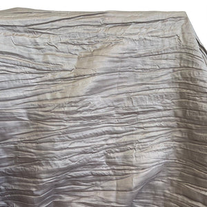 Satin | Silver Crinkle - Fabric + Flow Textile Co.