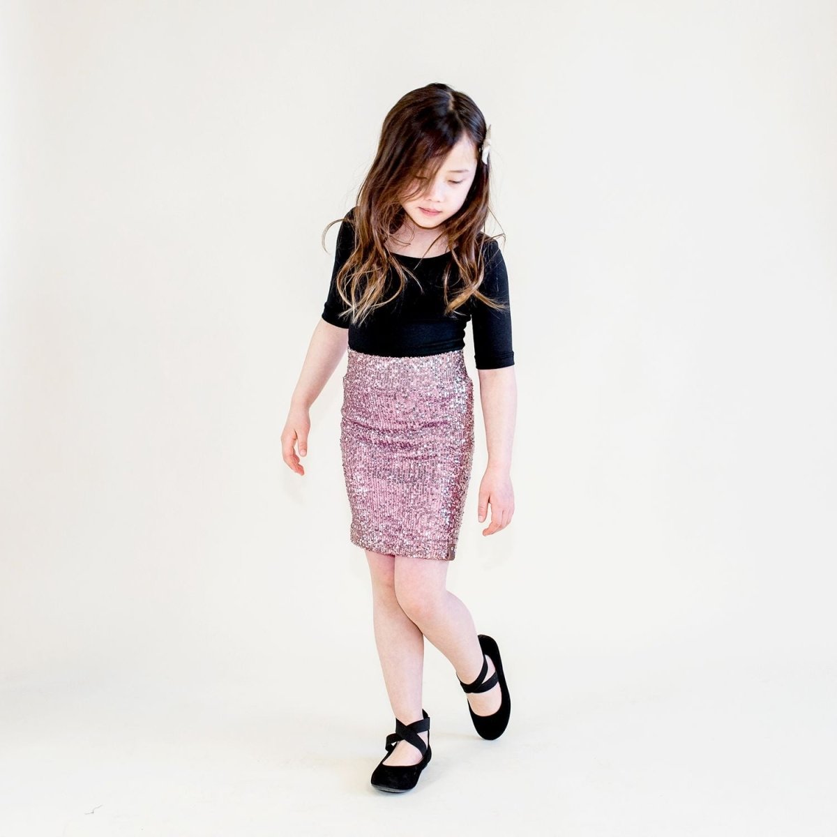 Sequin Stretch | Ballet Pink - Fabric + Flow Textile Co.