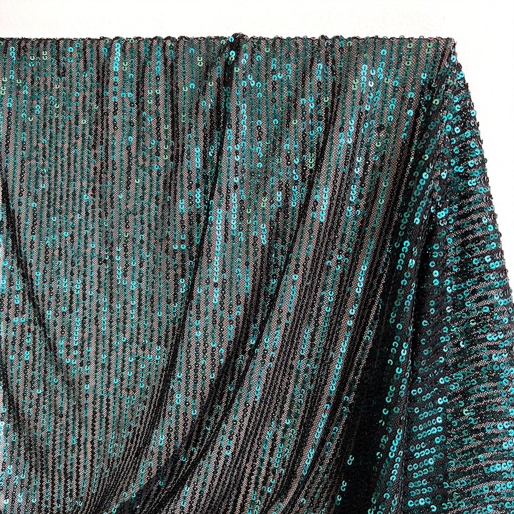 Sequin Stretch | Emerald - Fabric + Flow Textile Co.