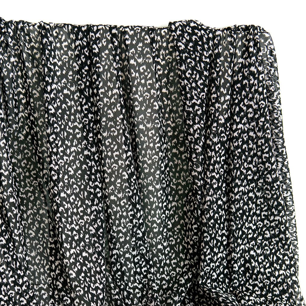 Sheer | Mesh Print - Black Leopard - Fabric + Flow Textile Co.