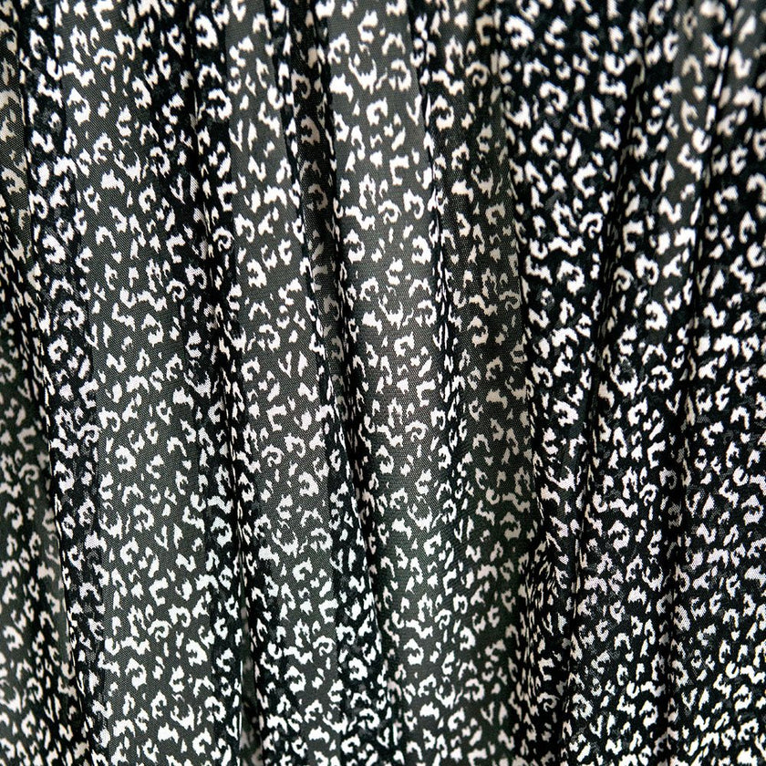 Sheer | Mesh Print - Black Leopard - Fabric + Flow Textile Co.