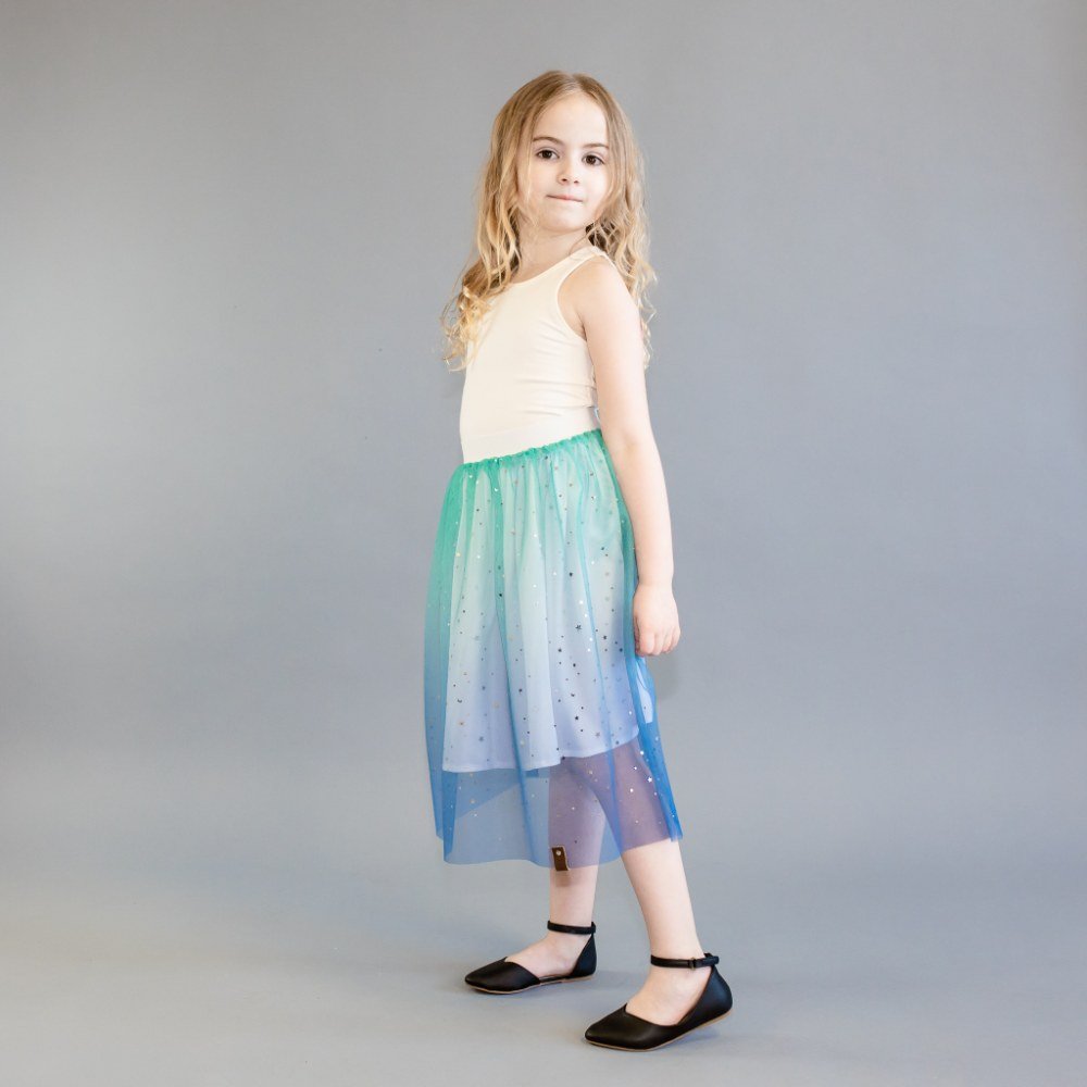 Sheer | Ombre Stars - Ocean - Fabric + Flow Textile Co.