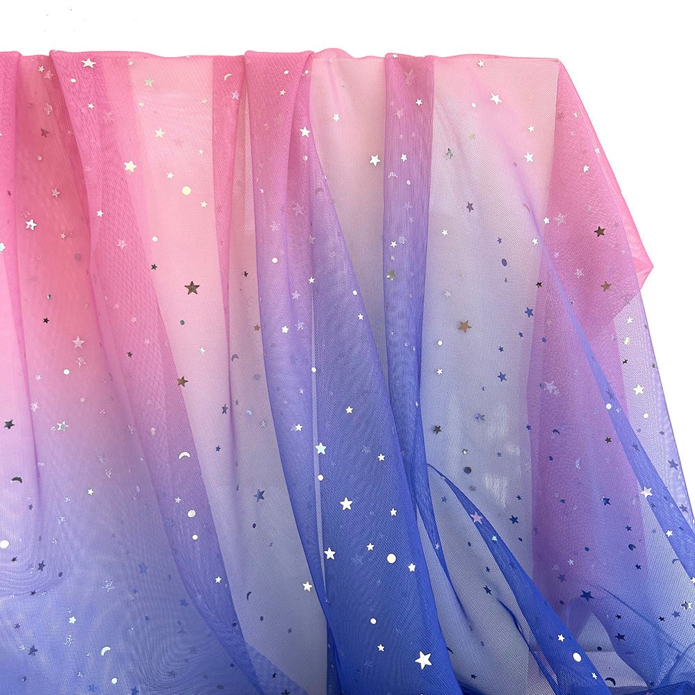 Sheer | Ombre Stars - Summer Night - Fabric + Flow Textile Co.