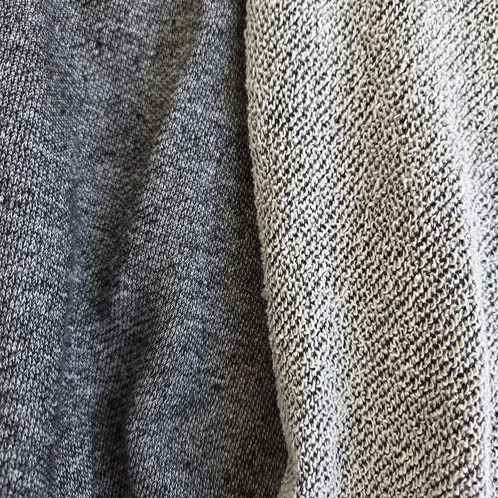 Sweater Knit French Terry | Cotton - Heather Charcoal - Fabric + Flow Textile Co.