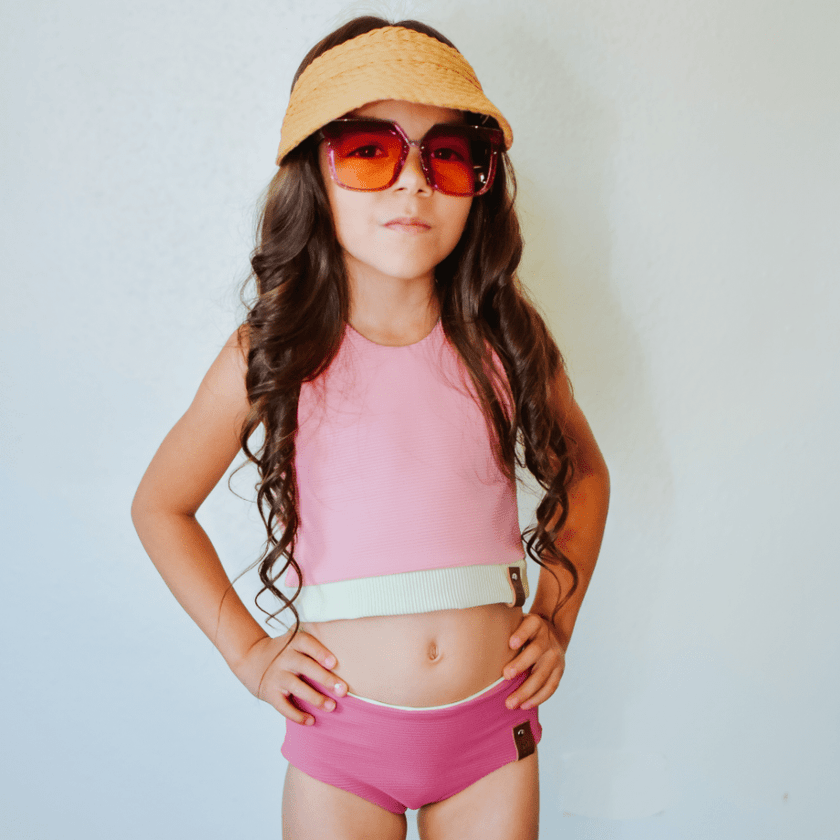 Swim Basic Rib | Flamingo - Fabric + Flow Textile Co.