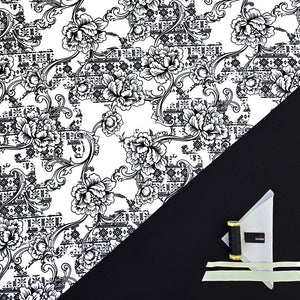 Swim Kit | Baroque Silhouette + Black Rib - Fabric + Flow Textile Co.