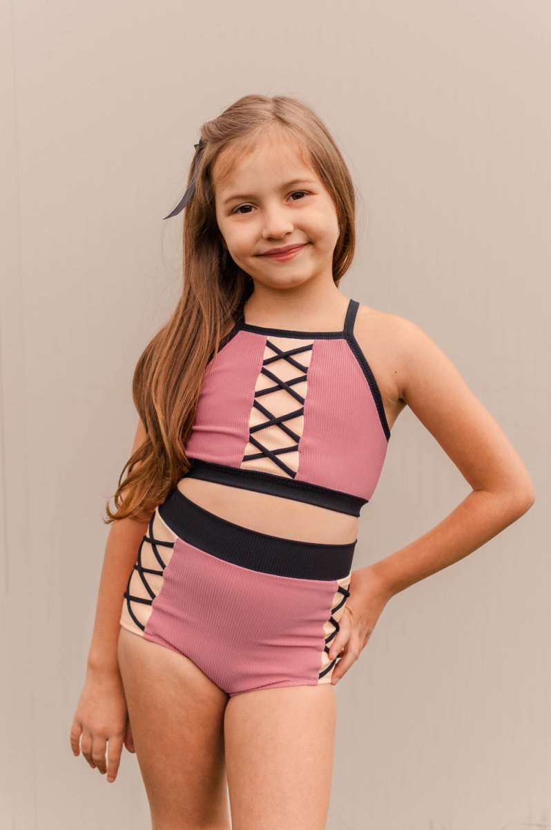 Swim Kit | Colour Block Ribbed - Chelsea - Fabric + Flow Textile Co.