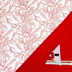 Swim Kit | Coral Zest + Red Rib - Fabric + Flow Textile Co.