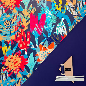 Swim Kit | Floral Rush + Navy - Fabric + Flow Textile Co.