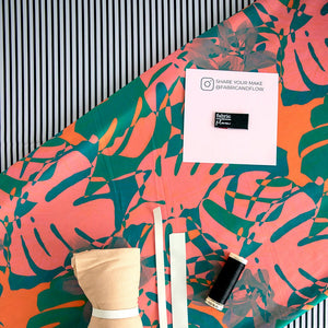 Swim Kit | Monstera Madness + 3mm Black Stripe - Fabric + Flow Textile Co.