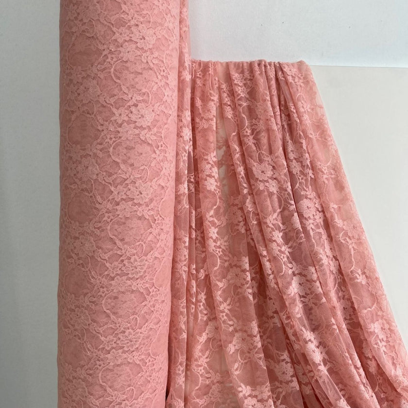 Lace Stretch | Pink - Fabric + Flow Textile Co.