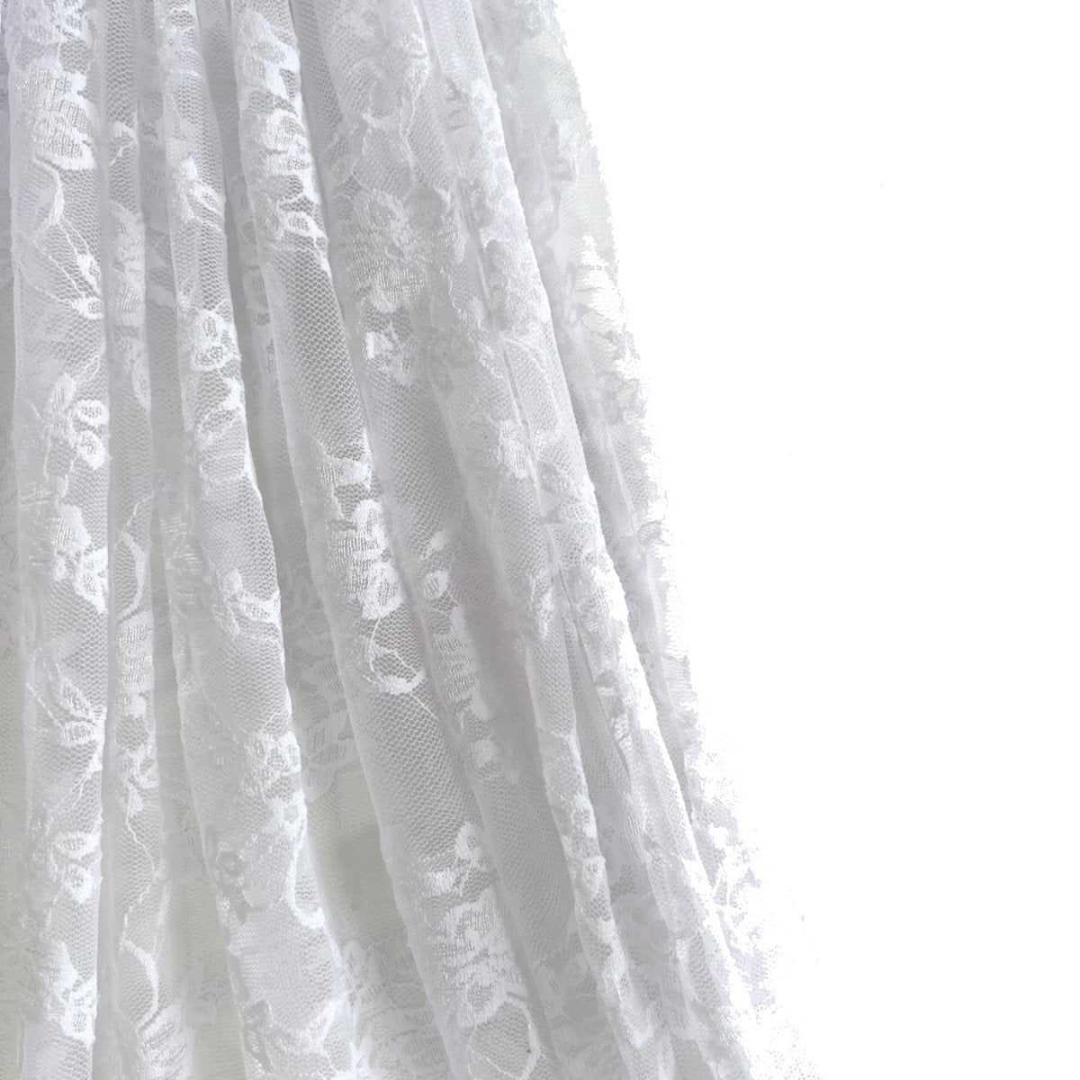 Lace Stretch | White - Fabric + Flow Textile Co.