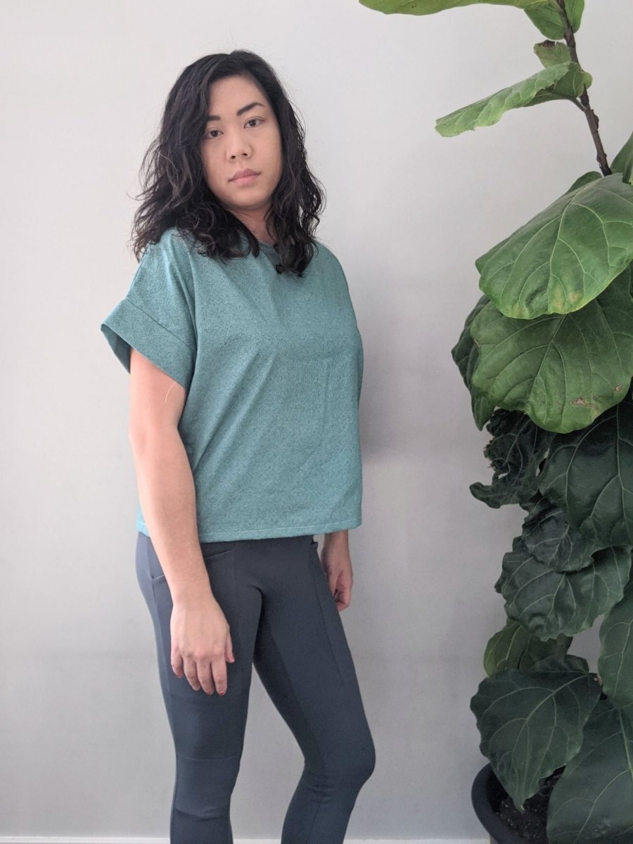 Ribbed Print | Emerald Herringbone R3C5 - Fabric + Flow Textile Co.