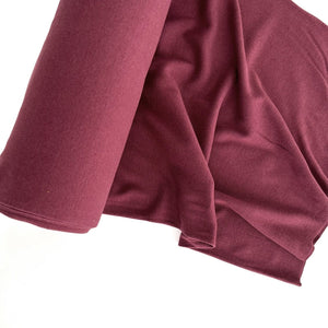 Ribbing Tubular | Bamboo - Burgundy - Fabric + Flow Textile Co.