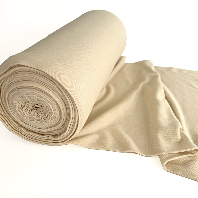 Ribbing Tubular | Bamboo - Cream - Fabric + Flow Textile Co.