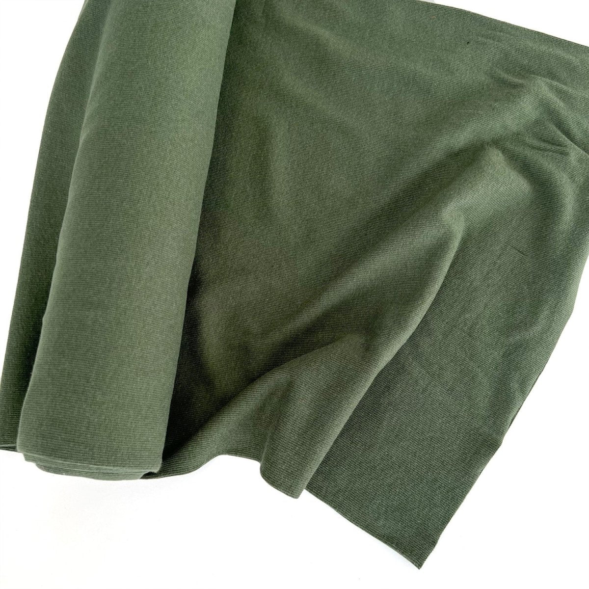 Ribbing Tubular | Bamboo - Moss Green - Fabric + Flow Textile Co.