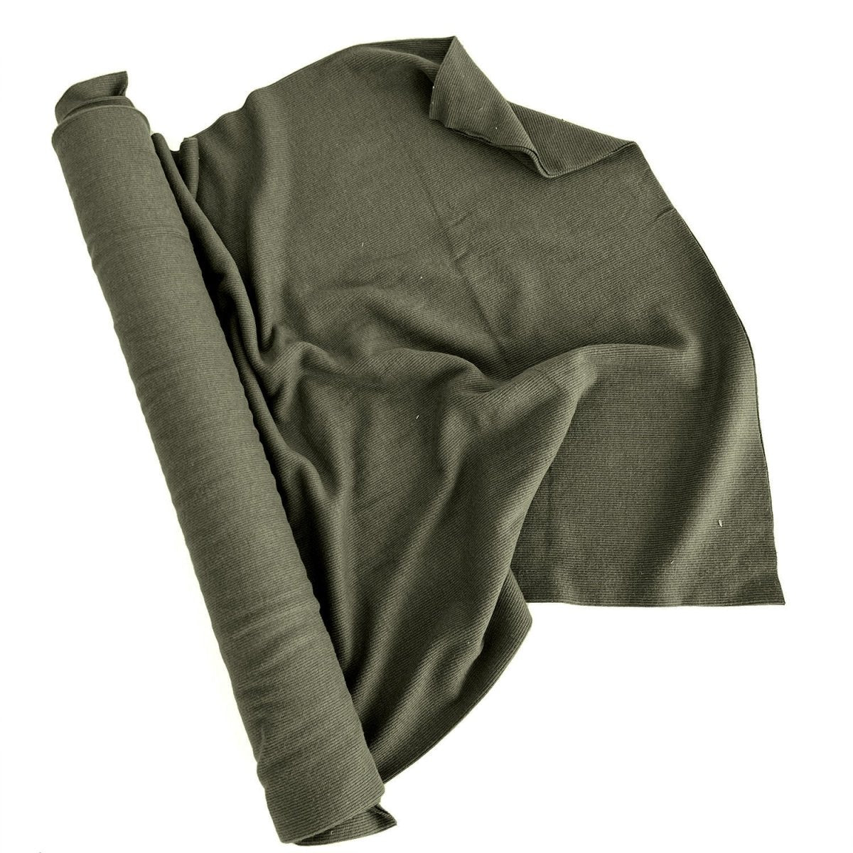 Ribbing Tubular | Bamboo - Olive - Fabric + Flow Textile Co.