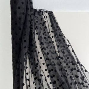 Sheer | Black Dot - Fabric + Flow Textile Co.