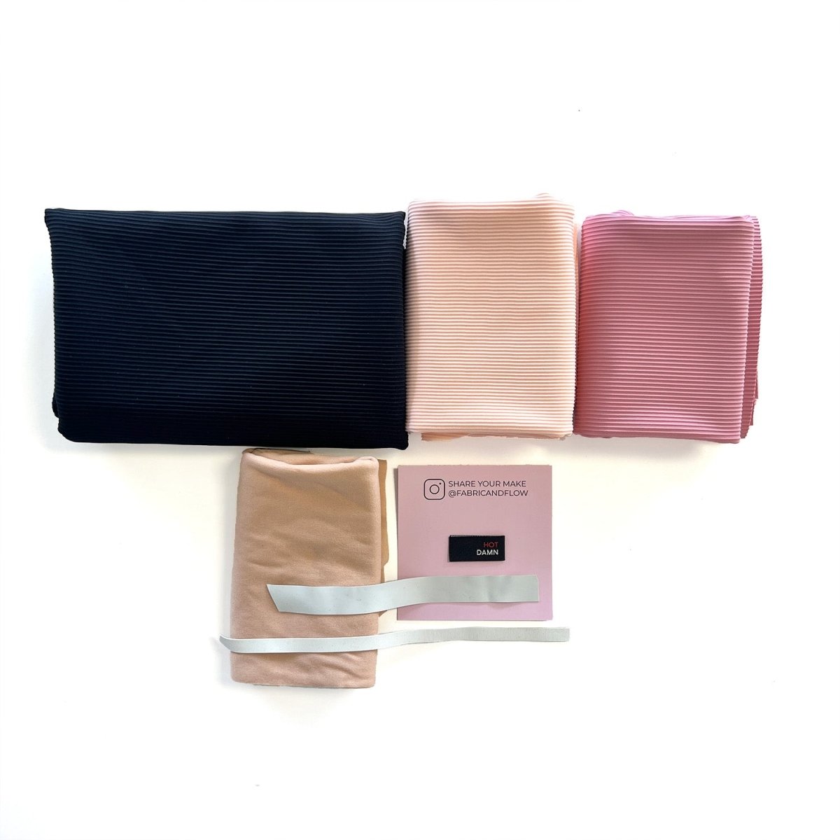 Swim Kit | Colour Block Ribbed - Chelsea - Fabric + Flow Textile Co.