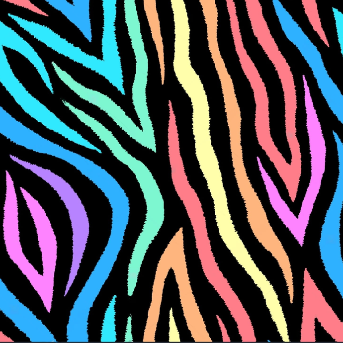 Swim Print | Rainbow Zebra