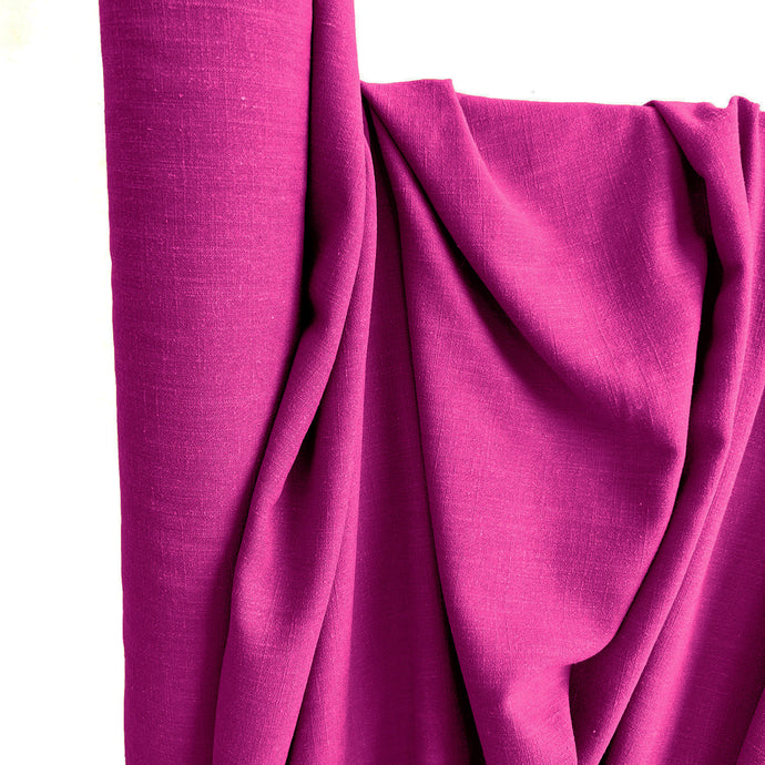 Woven | Viscose + Linen - Fushia