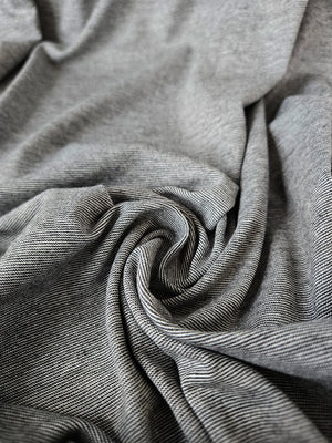 Jersey Knit Print | Bamboo Ministripe - Charcoal