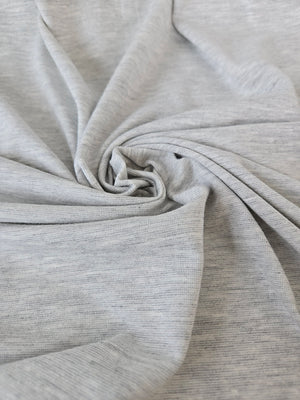 Jersey Knit Print | Bamboo Ministripe - Light Grey