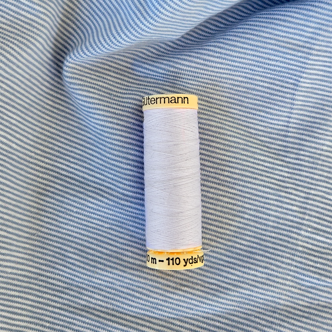 Jersey | Cotton - Tidal Blue Pinstripe