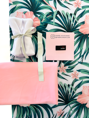 Swim Kit | Hibiscus Palm + Peony Pink