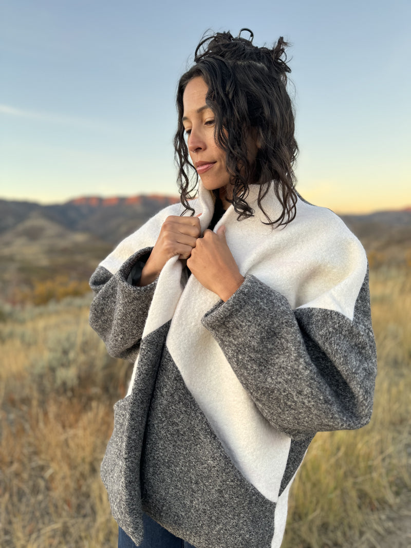 Coating | Heathered Charcoal Wool