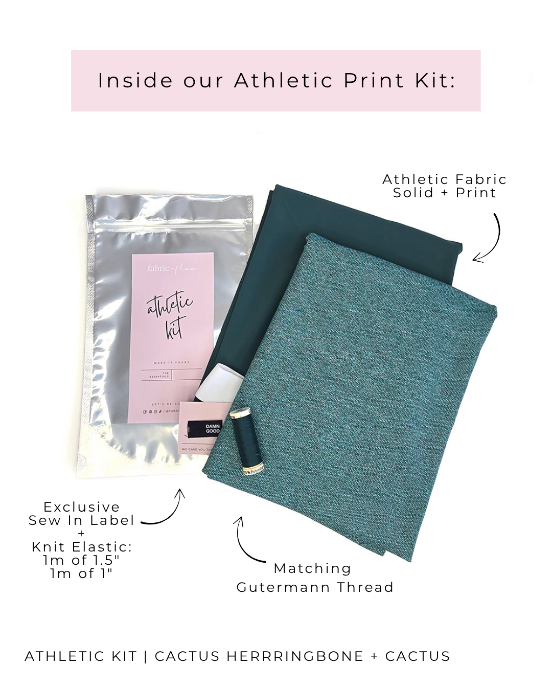 Athletic Print Kit | Cactus Herringbone + Cactus