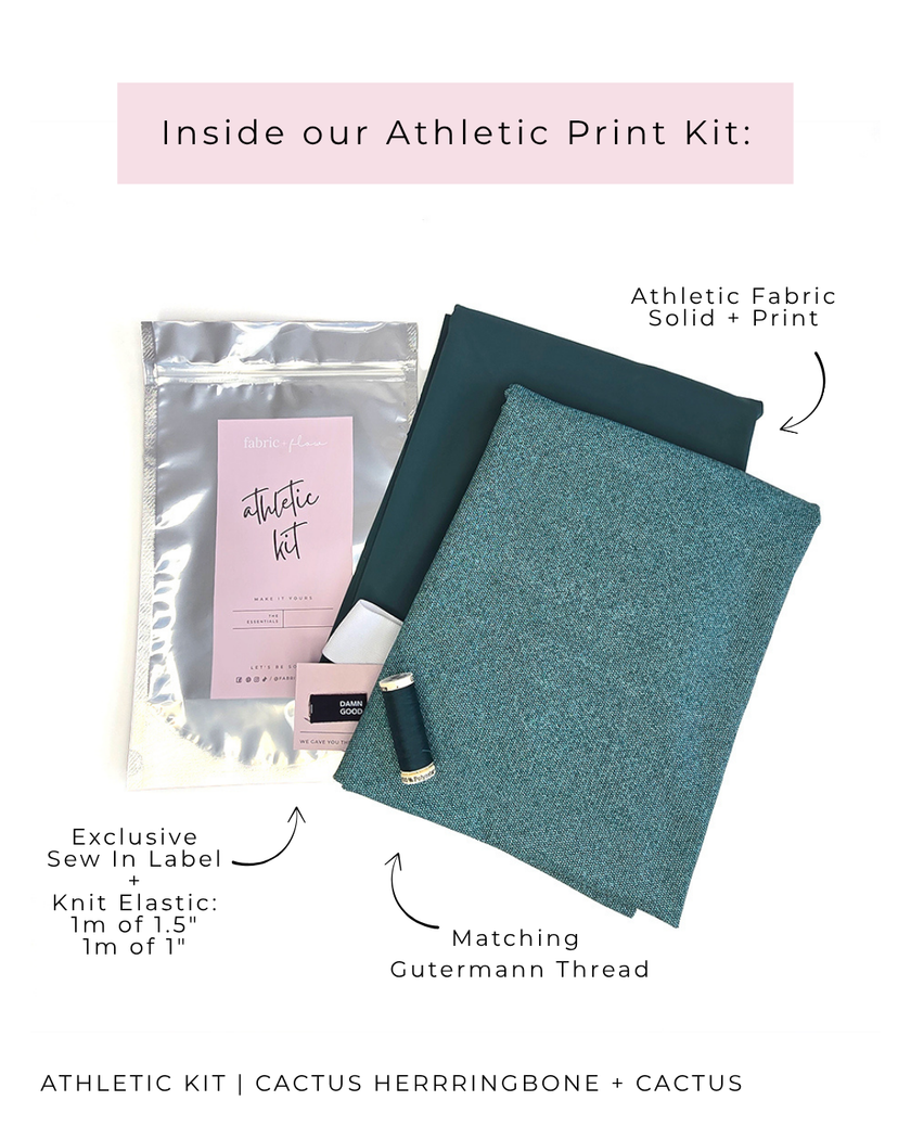Athletic Print Kit | Cactus Herringbone + Cactus