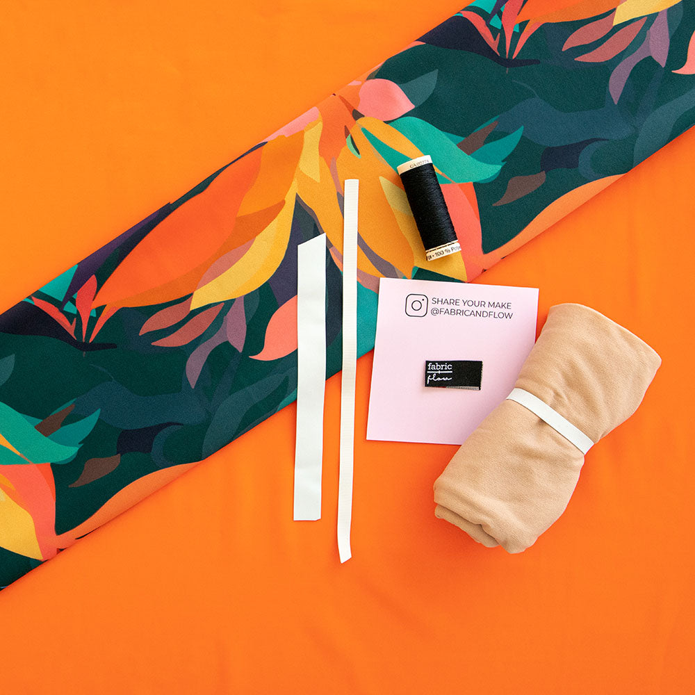 Swim Kit Lipstick Jungle + Persimmon Fabric + Flow Textile Co.