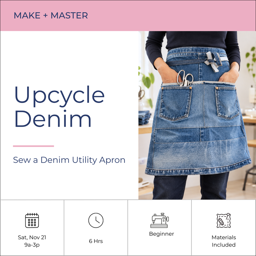 Make + Master: Upcycle Denim Apron