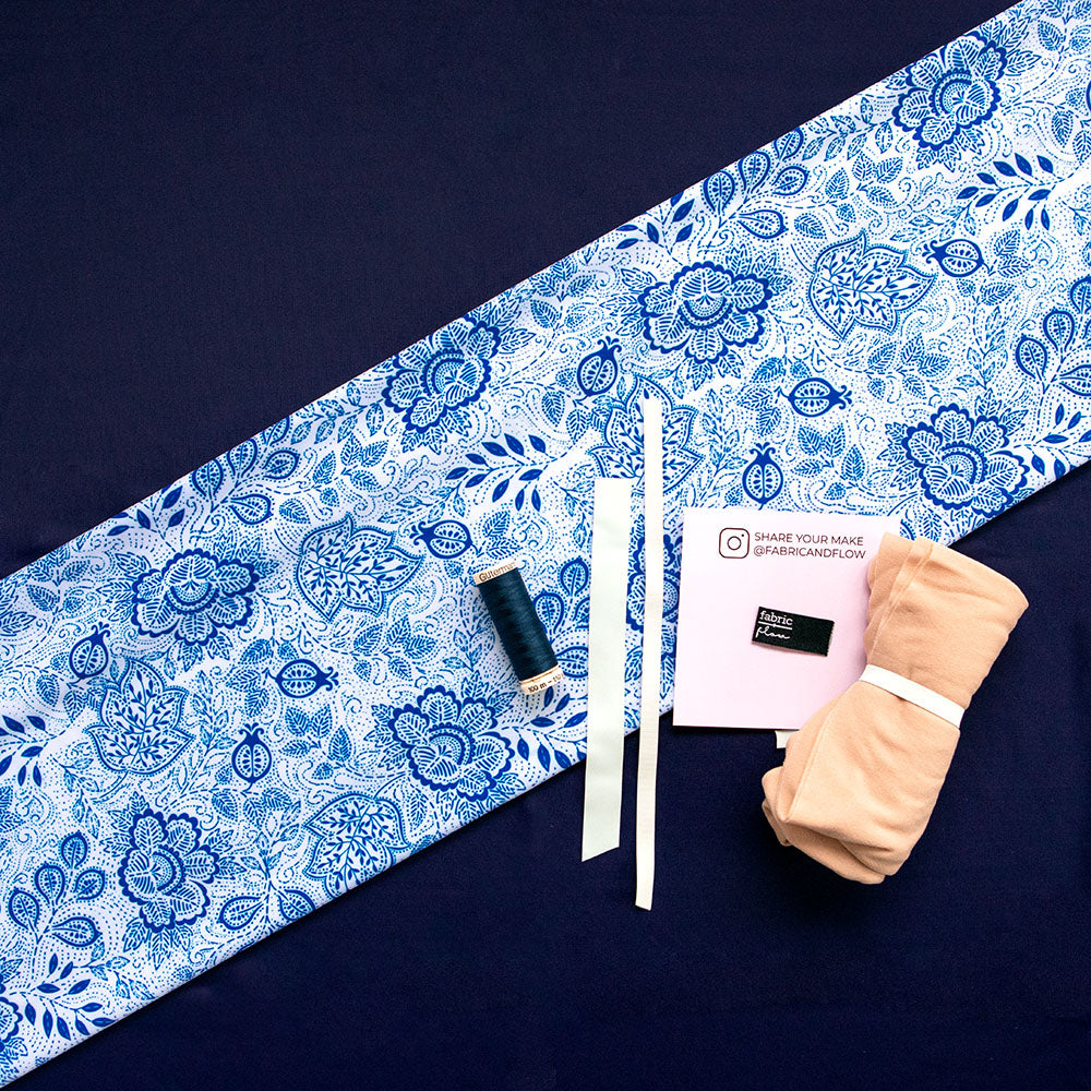 Swim Kit | Oopsie Paisley + Navy – Fabric + Flow Textile Co.