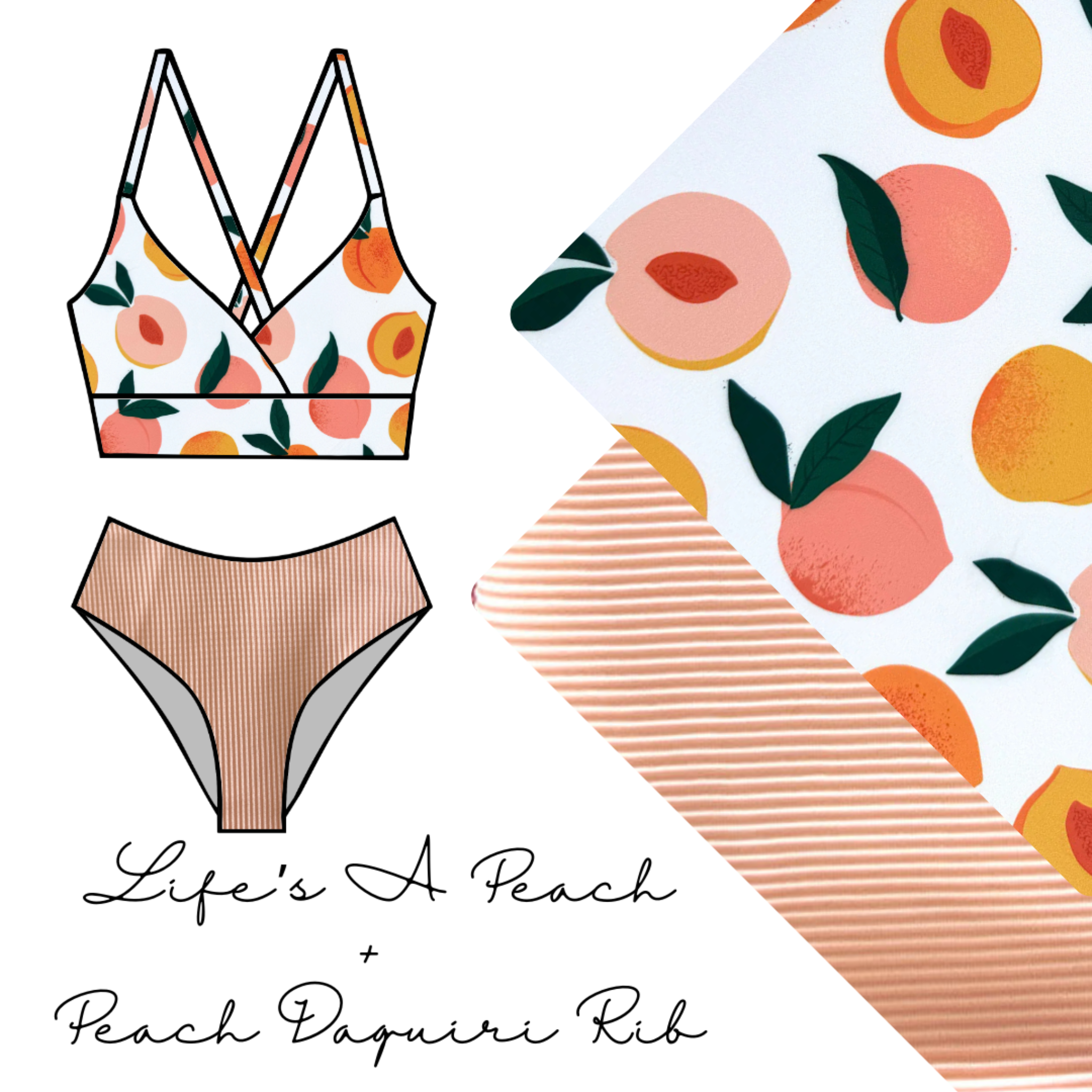 Swim Kit | Life's A Peach + Peach Daquiri Rib