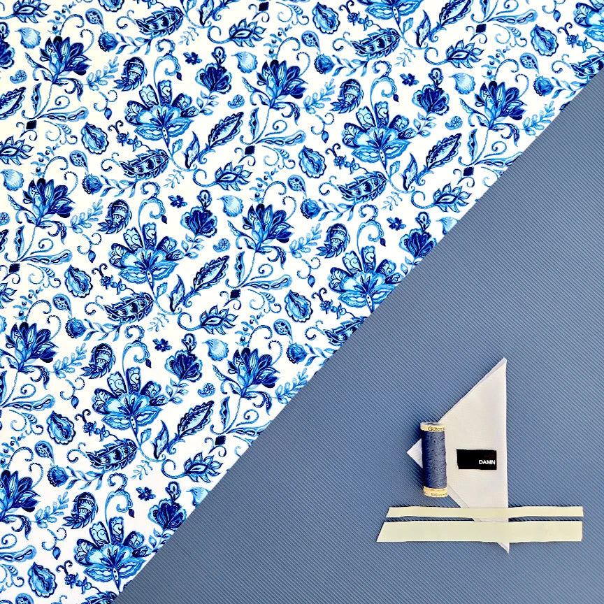 Swim Kit | Porcelain Rhapsody + Arctic Blue Rib