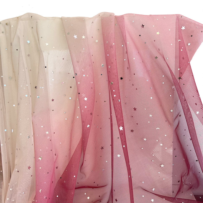 Sheer | Ombre Stars - Mulberry