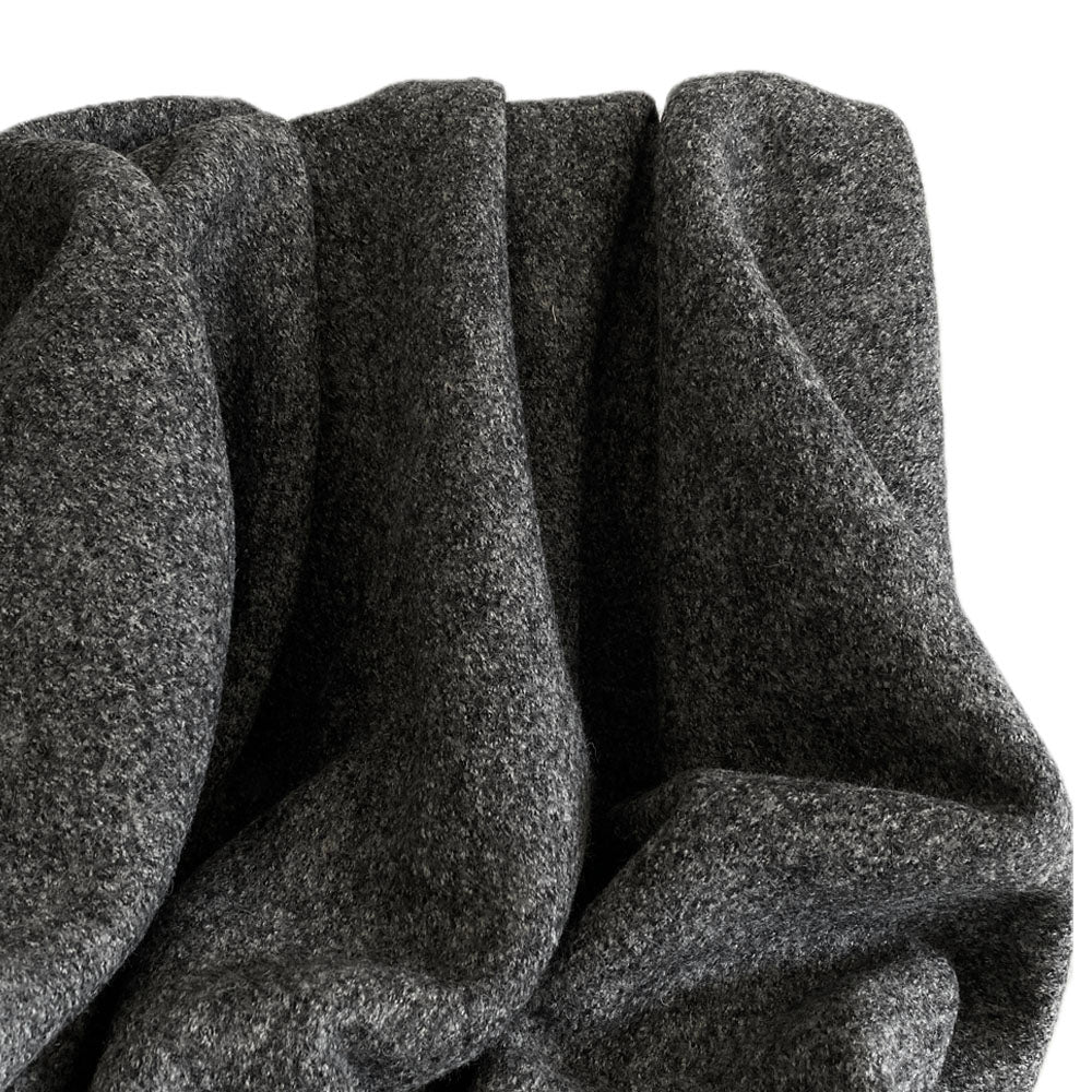 Coating | Heathered Charcoal Wool