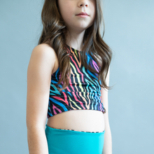 Load image into Gallery viewer, Swim Print | Rainbow Zebra
