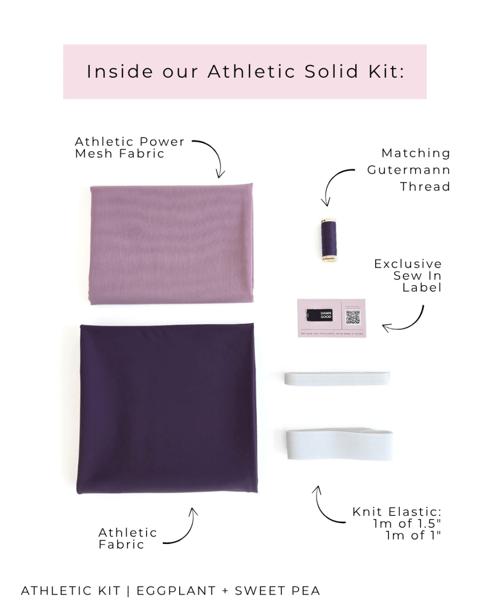 Athletic Kit | Eggplant + Sweet Pea - Fabric + Flow Textile Co.