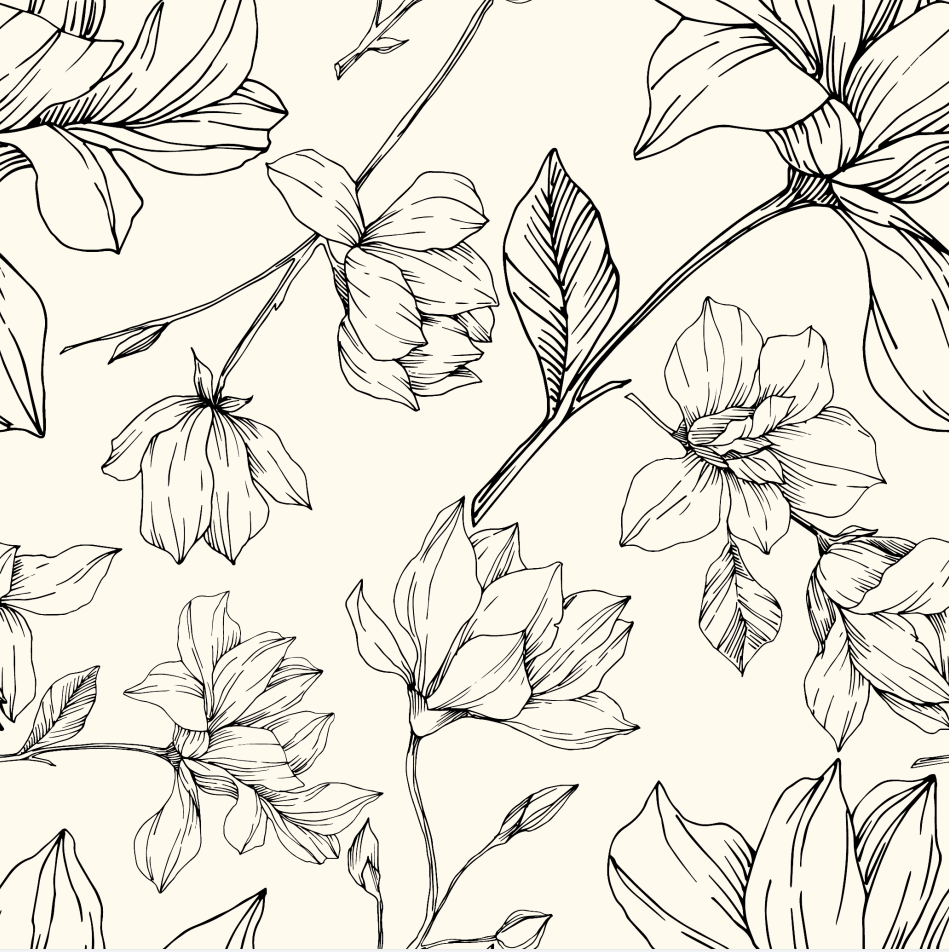 Athletic Print | Floral Silhouette - Fabric + Flow Textile Co.