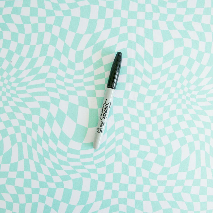 Athletic Print | Groovy - Mint - Fabric + Flow Textile Co.